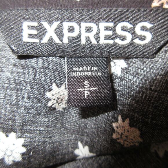 Express Womens Size Small Boho Top Black Lightweight Bell Sleeve 60s Style - Picture 8 of 11